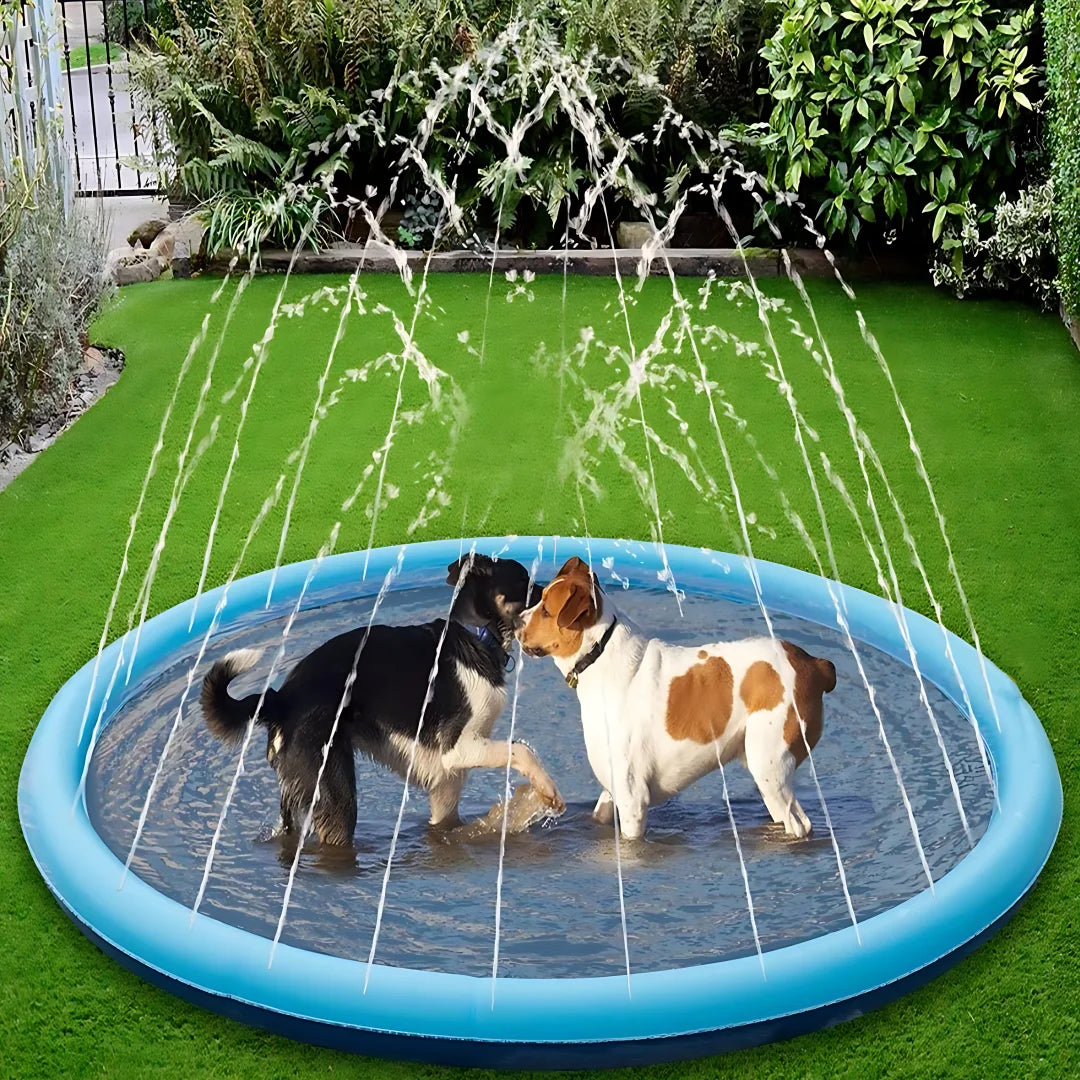 100/150/200Cm Summer Pet Swimming Pool Inflatable Water Sprinkler Pad Play Cooling Mat Outdoor Interactive Fountain Toy for Dogs